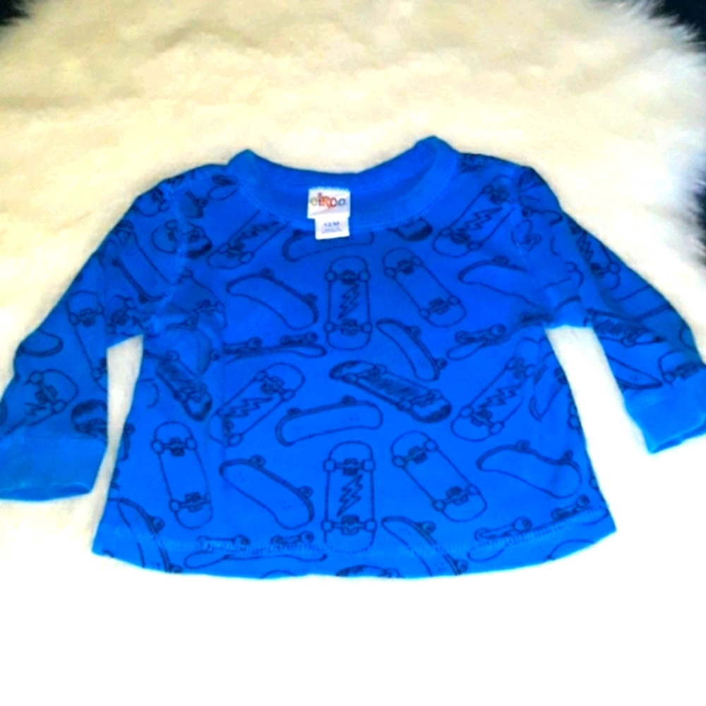 Circo blue skateboard long sleeve boys shirt
